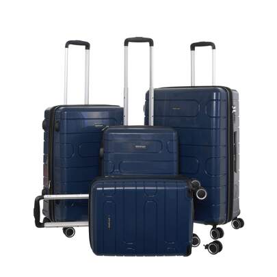 PP 材质休闲行李箱套装，可扩展层，18 英寸轮式行李箱，带可拆卸侧手柄和支脚，适合旅行、蜜月、海滩、男孩、女孩、学生书包，学校配件学校用品