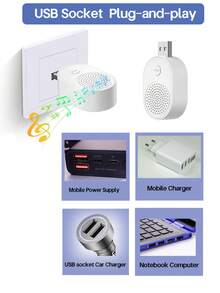 1 cái, Chuông cửa hình ảnh thông minh 1080P, Đi kèm 1 chuông báo trong nhà màu trắng (Kiểu cắm USB), Chuông báo hình ảnh thông minh WiFi 2,4G Hz, Đàm thoại âm thanh hai chiều, Không thấm nước, FHD (Độ phân giải cao đầy đủ), Phát hiện chuyển động, Hỗ trợ lưu trữ đám mây - trắng - Xem 6
