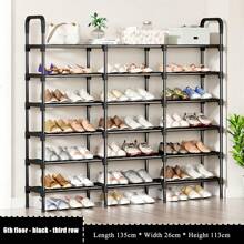 1 pieza Estantería para zapatos de múltiples niveles, estantería para zapatos independiente, fácil de ensamblar, organizador de zapatos para casa de alquiler, entrada, pasillo, dormitorio, baño, oficina, sala de estar - Negro - Ver 23