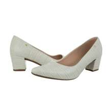 Women's Formal Shoes Scarpin Scarpan Medium Low Block Heel Pointed Toe Comfortable Confort - Ref. 1990 - trắng - Xem 5