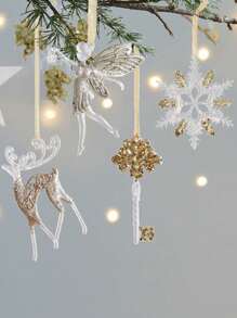 1 Stück Weihnachten Schneeflocke Weihnachtsbaum Acryl Phnom Penh transparente Schneeflocke Weihnachtsbaum Vitrine Außerirdische Schneeflocke Dekohänger, Weihnachten