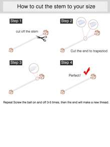 6 件装孕妇柔性生物塑料长肚脐环肚脐固定器身体穿孔 14G 38 毫米长度多种款式