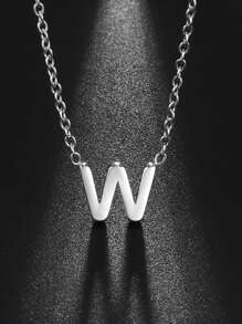 1 件女士不銹鋼首字母項鍊 A-z 大寫字母吊墜生日禮物 - 信件系列 - 查看 77