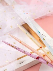 2 件套儿童卡通动物装饰发梳套装，细齿尾梳，适合女孩 - 彩色 - 查看 5