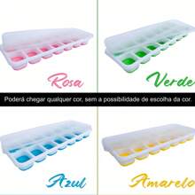 Ice Tray With Lid 3-Piece Kit Super-Resistant Silicone Base Baby Food Holder Introduction To Food - Sortido - 查看 2