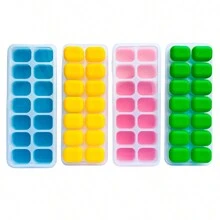 Ice Tray With Lid 3-Piece Kit Super-Resistant Silicone Base Baby Food Holder Introduction To Food - Sortido - 查看 1
