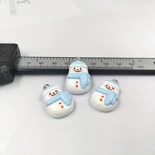 10 件圣诞树脂珠宝吊坠饰品 - 圣诞树、星星、雪人、长袜、姜饼、圣诞老人 - 适合制作珠宝和 DIY 工艺品 - 彩色 - 查看 15