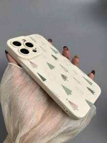 绿色 1 件圣诞树图案白色瞳孔手机壳适用于 Apple 智能手机 - 彩色 - 查看 3