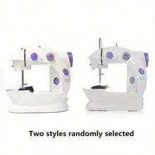 美标家用便携式多功能半自动电动小型台式厚料缝纫机居家必备满足不同裁缝需求（工作电压6V） - 紫色 - 查看 14