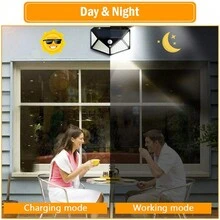 2/4/6PACKS Ultra-Bright Solar Powered Motion Sensor Security Lights,100LED, 3 Modes, 270° Wide Lighting Angle, Waterproof, Energy-Efficient, Easy Installation - Perfect For Outdoor Backyard, Garden, Fence, Patio, Front Door, Hotel Illumination - 6件裝 - 查看 6