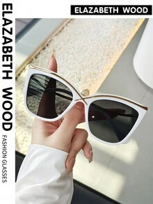 ELAZABETH WOOD 1 Cặp Kính Mắt Mèo Thời Trang, Tối Giản Hợp Thời Trang Phù Hợp Cho Nam Và Nữ, Phù Hợp Cho Tiệc, Ngày Lễ, Thể Thao Ngoài Trời, Du Lịch, Trang Trí, Phụ Kiện Hàng Ngày, Đạo Cụ Chụp Ảnh Phụ Kiện Đi Biển Cho Nữ Kính Mát Phụ Kiện Đi Biển Cho Nữ Kính Mát - Nhiều màu - Xem 13