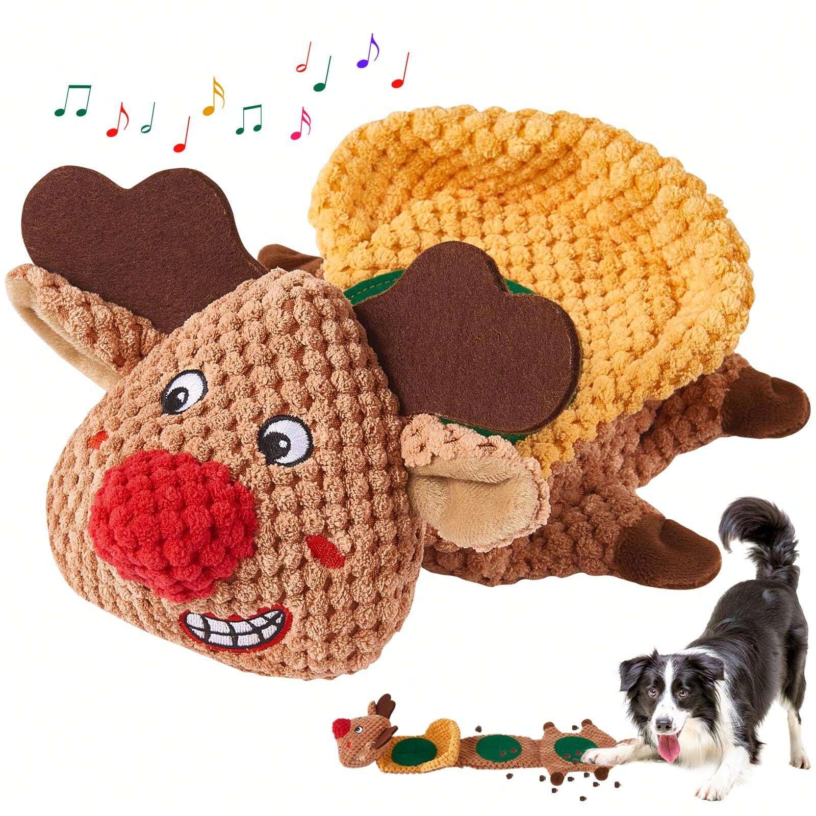 Christmas Dog Squeaky Chew Toys, Plush Pet Puppy Toys Gifts