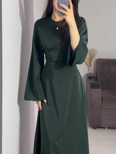 Women's Style Long Elegant Modest Long Sleeve Dress