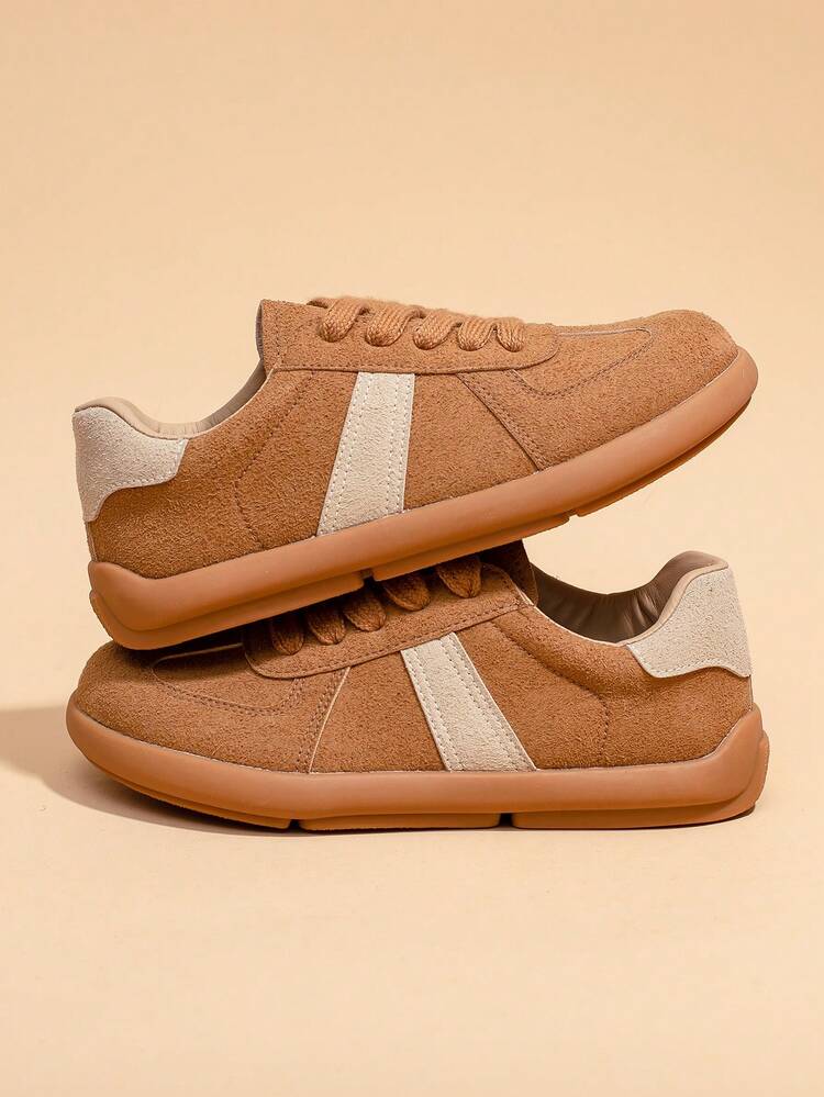 sumstar 1 Pair Women Summer Star Design Front Lace-Up Casual Flat Shoes, Fashionable And Versatile Outdoor Sport Shoes With Soft Sole - Camel - View 3