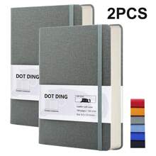 2 quyển sổ tay chấm bi A5, sổ tay 100 GSM Bullet Diary Plan A5 bìa cứng vải 160 tờ có túi bên trong sổ tay học sinh và văn phòng văn phòng phẩm quà tặng cho học sinh và bạn bè vào mùa tựu trường - Nhiều màu - Xem 16