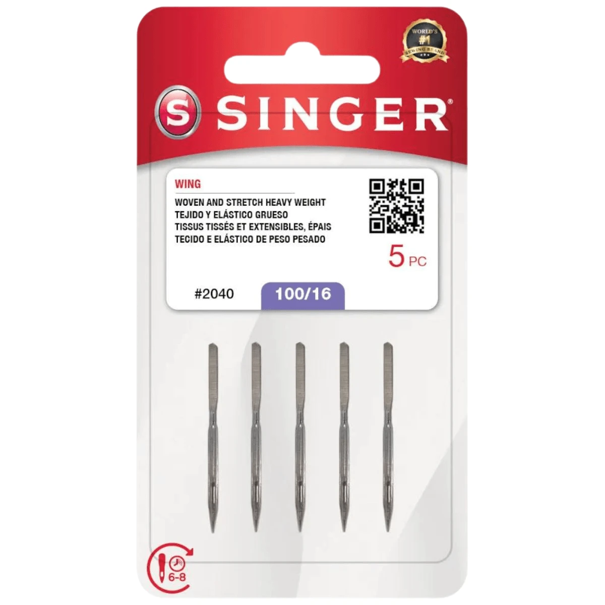 Ajour Point Needle 2040 Blister With 05 Units - Purple 16 - Nhiều màu - Xem 1