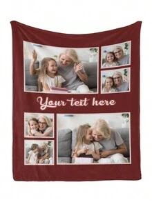 1 chiếc chăn vải nỉ cá nhân hóa, chăn có hình ảnh và văn bản tùy chỉnh, chăn trang trí thích hợp cho ghế sofa, phòng khách, phòng ngủ, trang trí nhà cửa, siêu dày và mềm, sử dụng bốn mùa, chân dung gia đình bạn bè, quà tặng cho bạn bè và gia đình - Nhiều màu - Xem 7