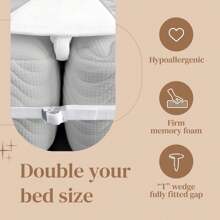 Kit de conversión de cama individual a king size - Puente de cama - Conector de cama individual a king - Conector de cama individual y individual extra larga - Puente conector de colchón de cama individual - Kit de conversión de cama California king (grado de 10 pulgadas)