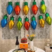 8pcs/20pcs Set Of Ins Christmas Light Bulbs, Balloons, Shopping Malls, Bar Windows, Birthday Party Decorations, Decorations, Photography Props