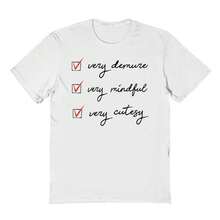 Social Collective Very Demure Checklist Unisex Graphic Cotton Short-Sleeve T-Shirt - trắng - Xem 1
