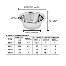 Stainless Steel Dog Feeder Bowl – 360ml/750ml/1400 And 2400ml - Chalesco - Bạc - Xem 2