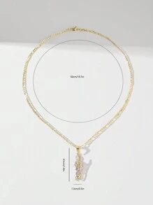 1pc Luxurious Copper Zirconia St. Jude Pendant Necklace, Various Sizes, Best Wishes Gift Box, Suitable For Lovers, Friends, Daily Or Festival Wear, Prayer