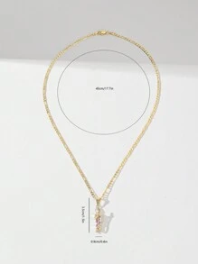 1pc Luxurious Copper Zirconia St. Jude Pendant Necklace, Various Sizes, Best Wishes Gift Box, Suitable For Lovers, Friends, Daily Or Festival Wear, Prayer