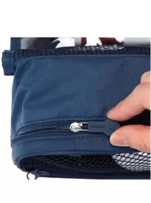 Necessaire Bolsa masculino feminina de Viagem Organizador de Objetos de Higiene Pessoal Com Divisória 002 - Azul - Visão 3