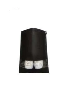 鞋袋 衣柜袋 无纺布旅行袋套装 鞋子收纳 鞋子整理 鞋袋 鞋盒 抽绳袋 运动鞋 健身鞋 拖鞋 跑步鞋 旅行收纳 抽绳鞋袋 鞋套 便携式防尘 男女通用 收纳袋 旅行必备 邮轮必备 度假必备 - 黑色 - 查看 3