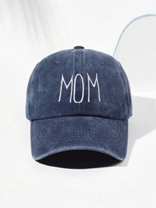 1 buc șapcă de baseball spălată "MAM+DAD" brodata, pălărie de soare de golf, reglabilă, respirabilă, pentru bărbați și femei, pălărie la modă cu parasolar cu bor curbat, cuplu stil Y2K - broderie - Vizualizare 4