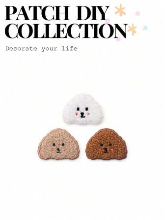 1 件可爱贵宾犬刺绣贴纸，可粘贴于衣物、背包等处，DIY 装饰时尚贴片，自粘式，适合夏季和学校使用。