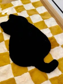Cat Design Fluffy Rug ,Room Decor