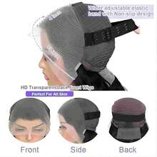 Eulisi Wear And Go 13x4 Transparent Lace Glueless Bob Wig Human Hair Short Straight Frontal Bob Wigs For Black Women Human Hair Pre Plucked With Baby Hair Side Part 200% Density 14 Inch Natural Black Color