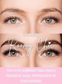 ROOMY CHIC Polvo Para Cejas Mate 3 Tonos Larga Duración Impermeable Alta Pigmentación Para Rellenar Definir Perfilar Y Diseñar Cejas Acabado Natural Waterproof Maquillaje Profesional Belleza & Salud Maquillaje Ojos Cejas - 02 Dark Brown - Ver 9