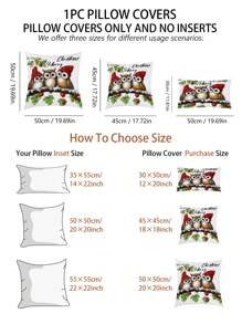 1 Stück süßer Weihnachtsmann Muster dekorativer Kissenbezug, moderne Stoff Plüsch bedruckte Polsterung für Sofa Wohnzimmer Weihnachtsdekoration Zuhause, ohne Füllung