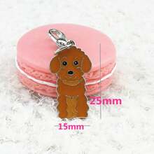 1pc Metal Mini Dachshunds Bulldogs Dog Charm For Jewelry Cute Animal Couple Lovely Keychain Car Keyring Bag Headphone Pendant Bracelet Necklace Char - Multicolor - View 34