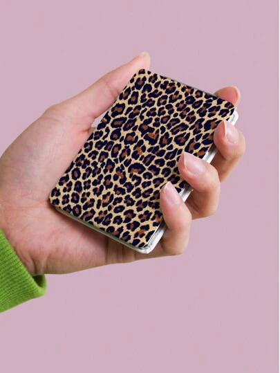 1pc Leopard Print Pattern Vanity Compact Folding Mirror, Ultra-Thin Portable Handheld Mirror With High Quality Silver-Plating Nano Electroplating Frame, Suitable For Multiple Scenarios & All User Groups,Makeup,Cheap,Room Decor,Vanity,Travel,Bedroom,Makeup Accessories,Mirror,Vanity Mirror,Mini Mirror,Compact Mirror,Mirror Small,Hand Mirror,Cheap,Stocking Stuffers,Makeup,Makeup Tools,Cheap Stuff,Gifts,Gifts For Women,Christmas Gifts,Giveaways,Travel,Cheap Stuff,Travel Essential