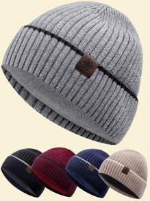 JZML 1 buc. Căptușeală termică din tricot pentru bărbați cu model fulgi de nea