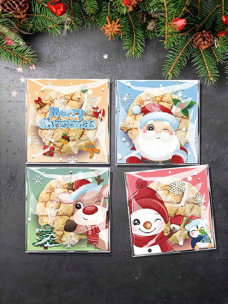 45 chiếc Túi đựng đồ nướng Giáng sinh Túi đựng thực phẩm tự dính Túi đựng quà Giáng sinh cho tiệc ngày lễ Túi đựng đồ trang trí Giáng sinh Đồ trang trí Giáng sinh Quà tặng Giáng sinh Đồ dùng cho tiệc Giáng sinh Túi đựng quà Giáng sinh Túi Giáng sinh Nhãn dán Giáng sinh - Nhiều màu - Xem 1