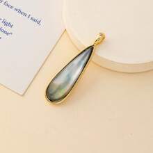 1pc Natural Freshwater Shell Long Water Drop Shape Pendant Charms For DIY Women Men Necklace Jewelry Making Accessories - 40x10mm - View 5