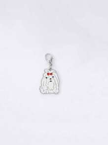 1pc Metal Mini Dachshunds Bulldogs Dog Charm For Jewelry Cute Animal Couple Lovely Keychain Car Keyring Bag Headphone Pendant Bracelet Necklace Char - Multicolor - View 19