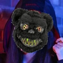 1 mặt nạ gấu chụp ảnh, mặt nạ động vật nhồi bông cho tiệc Halloween, vũ hội hóa trang, màu sắc/kiểu dáng ngẫu nhiên - Nhiều màu - Xem 9