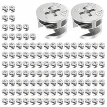 Bộ 120 đai ốc khóa cam bằng hợp kim kẽm, khóa cam cho đồ nội thất chắc chắn, kết nối khóa cam, lắp khóa cam bánh xe lệch tâm cho hầu hết các tủ đồ nội thất - Bạc - Xem 8