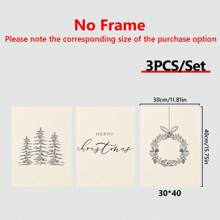 Bộ 3 món đồ trang trí Giáng sinh tối giản. Đồ trang trí Giáng sinh vui vẻ, Đồ trang trí nhà Giáng sinh. Đen và be, Đồ trang trí Giáng sinh, Biển báo Giáng sinh, Tranh nghệ thuật Giáng sinh trên vải canvas - Đồ trang trí phòng có khung - Nhiều màu - Xem 16