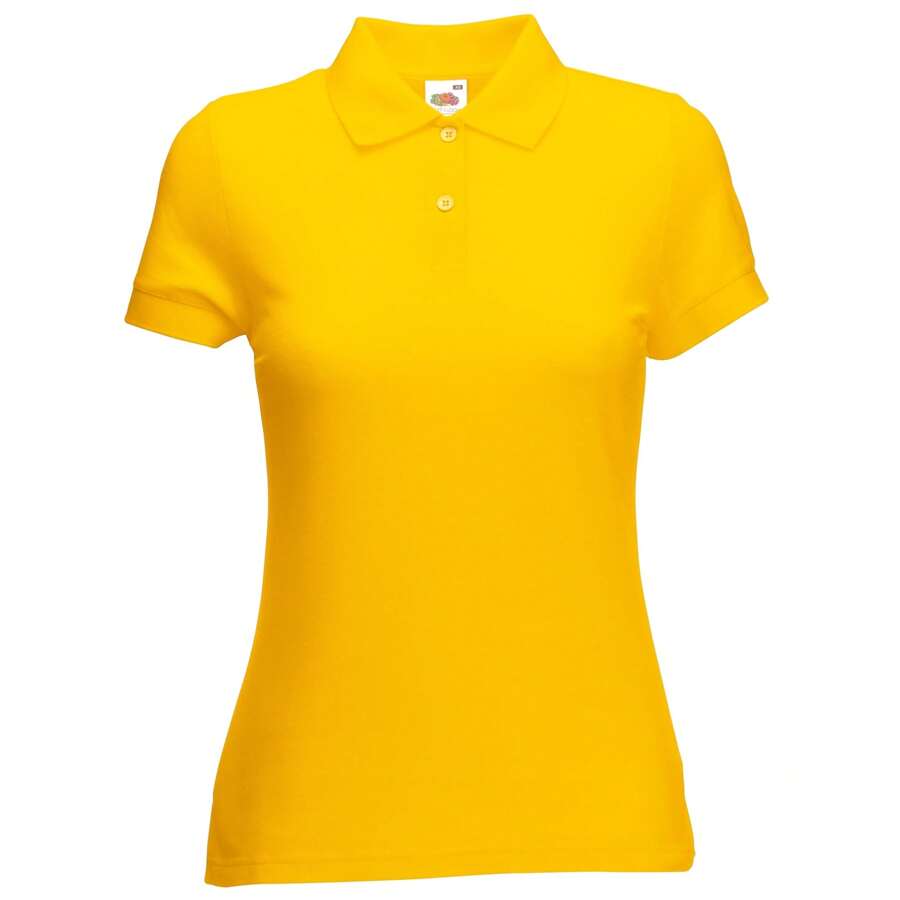 Fruit of the Loom Womens/Ladies Lady Fit Short-Sleeved Polo Shirt (Sunflower) - Yellow - View 1