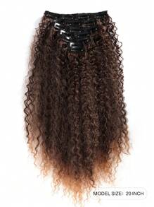女士卷曲接发 20 英寸卷发接发 女士卷曲接发 日常派对用 - 漸層棕色 - 查看 2