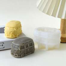 1 件卡车硅胶蜡烛模具、老式巴士车硅胶模具、DIY 蜡烛、环氧树脂、工艺品、石膏、肥皂、蜡铸模具、家居装饰、礼品 - 白色 - 查看 9