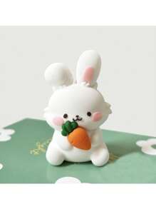 9件或1件动物生日蛋糕装饰，森林主题派对用品，包括大象、长颈鹿、狮子、猴子、树木、兔子、胡萝卜、蘑菇、生日快乐蛋糕装饰，丛林动物主题派对。卡通动物玩偶挂饰可重复使用（软胶） - 多色 - 查看 12