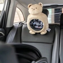 1pc Acrylic Cartoon Elephant & Fox Baby Car Seat Mirror Rearview Mirror Doll (Non-Glass Mirror)