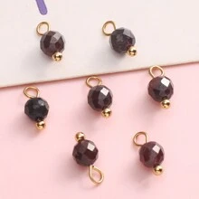 beadia 5/10 件 4 毫米天然石吊坠 - 用于 DIY 珠宝制作项链、手镯、配饰和用品 - 彩色 - 查看 43